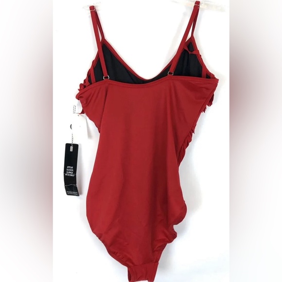 Magicsuit Women’s Blaire Red Underwire One Piece Slimming Swimsuit Size 10 - Picture 2 of 3